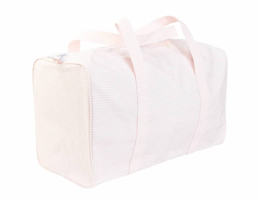 NEW APPLE OF MY ISLA women's big duffle bag in pink stripe